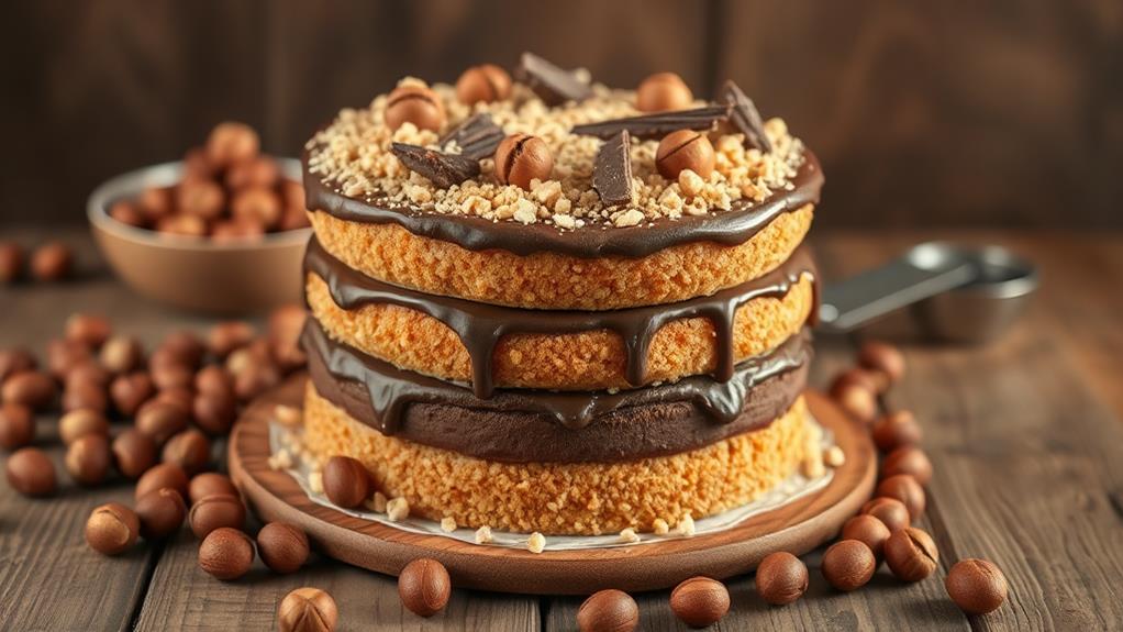 decadent hazelnut layer dessert