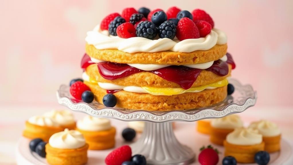 fruit infused st honore cake