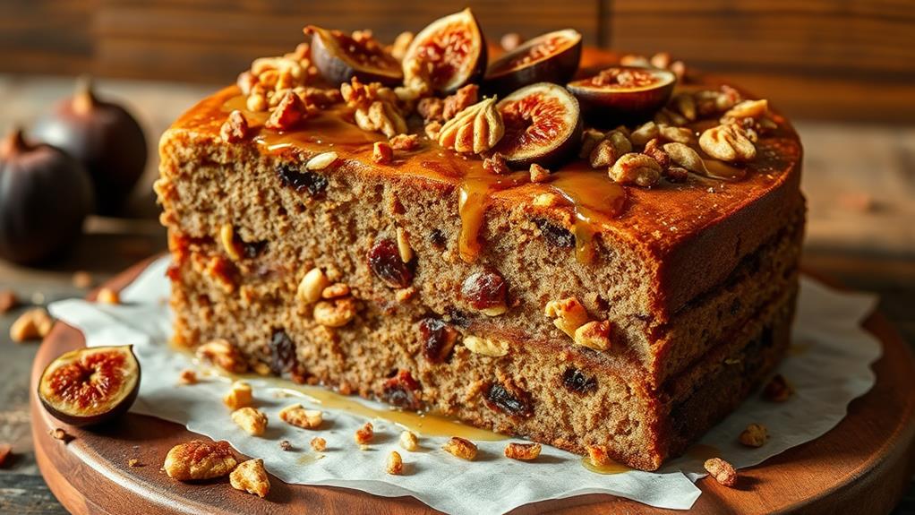 spiced fig nut cake